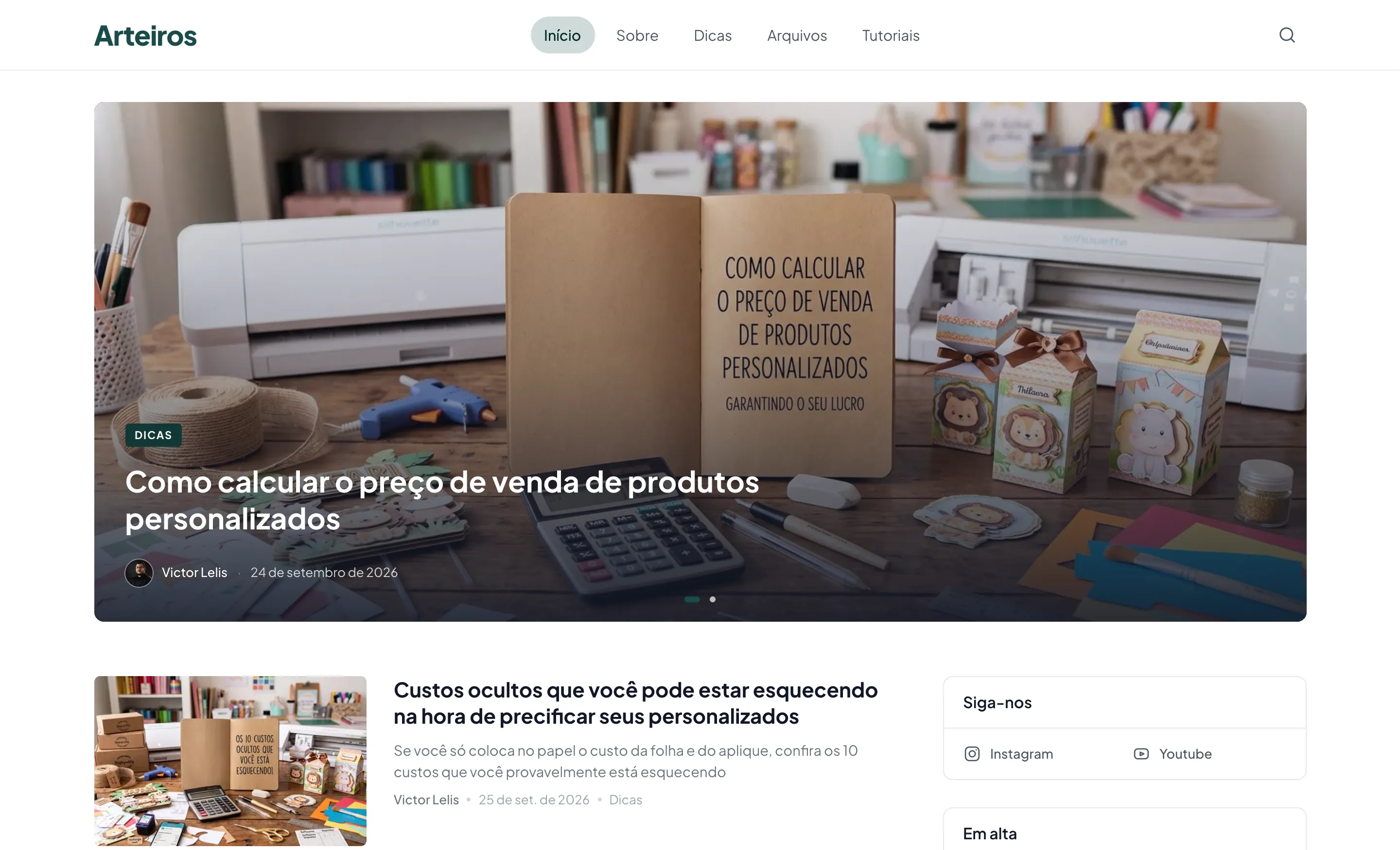 Prévia do projeto Arteiros